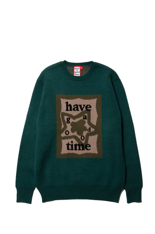 STAR TEAM x have a good time KNIT SWEATER MILITARY GREEN
