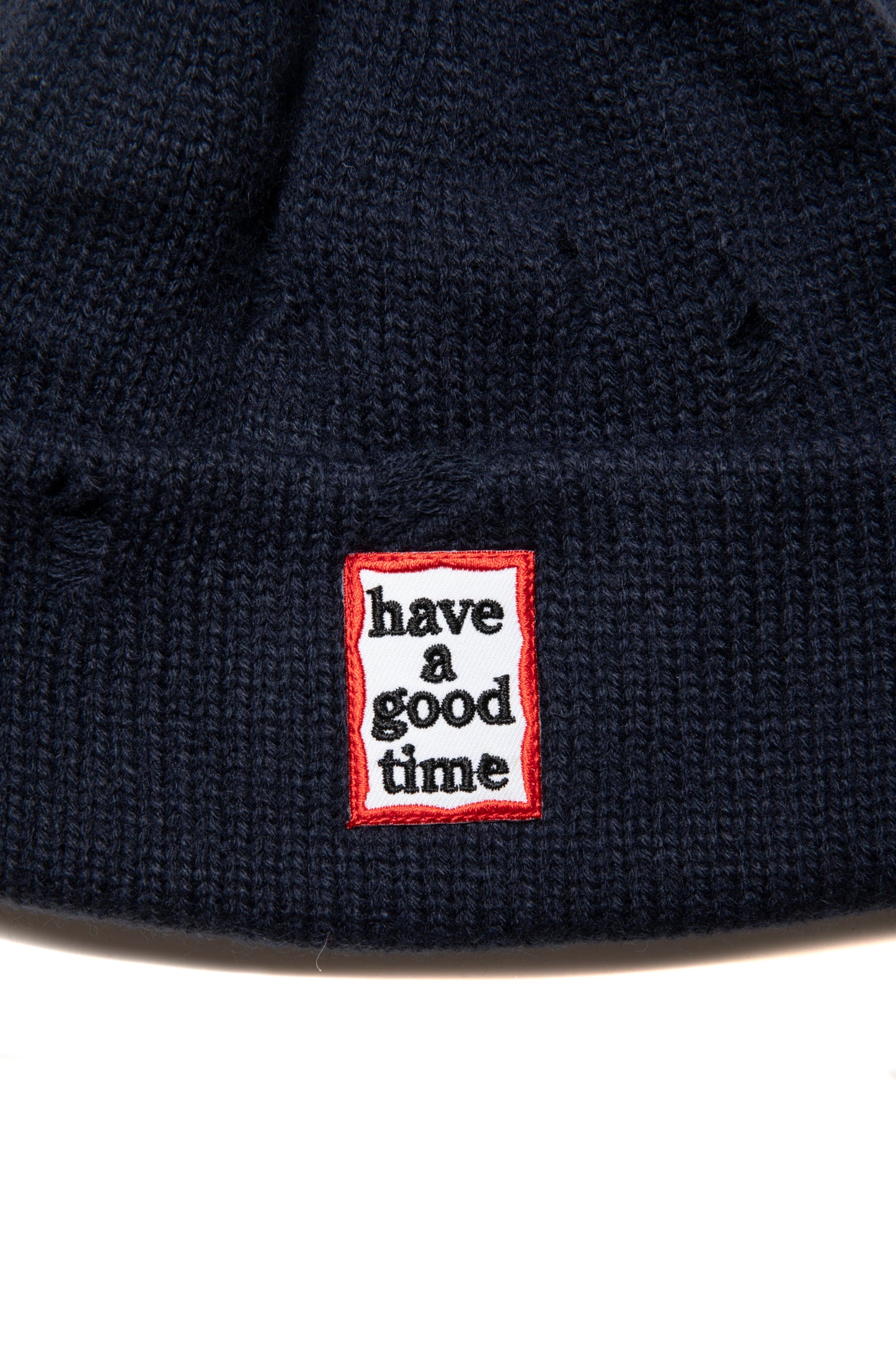 FRAME RIPPED BEANIE CHARCOAL GRAY