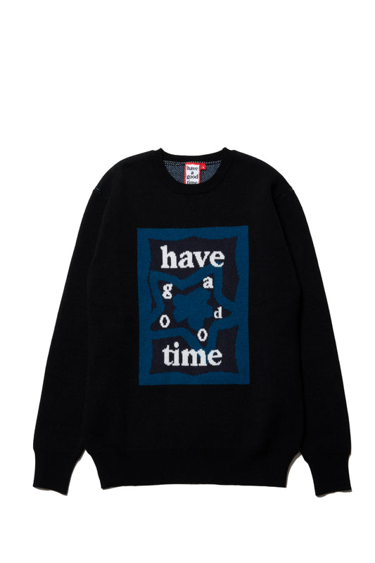 STAR TEAM x have a good time KNIT SWEATER BLACK