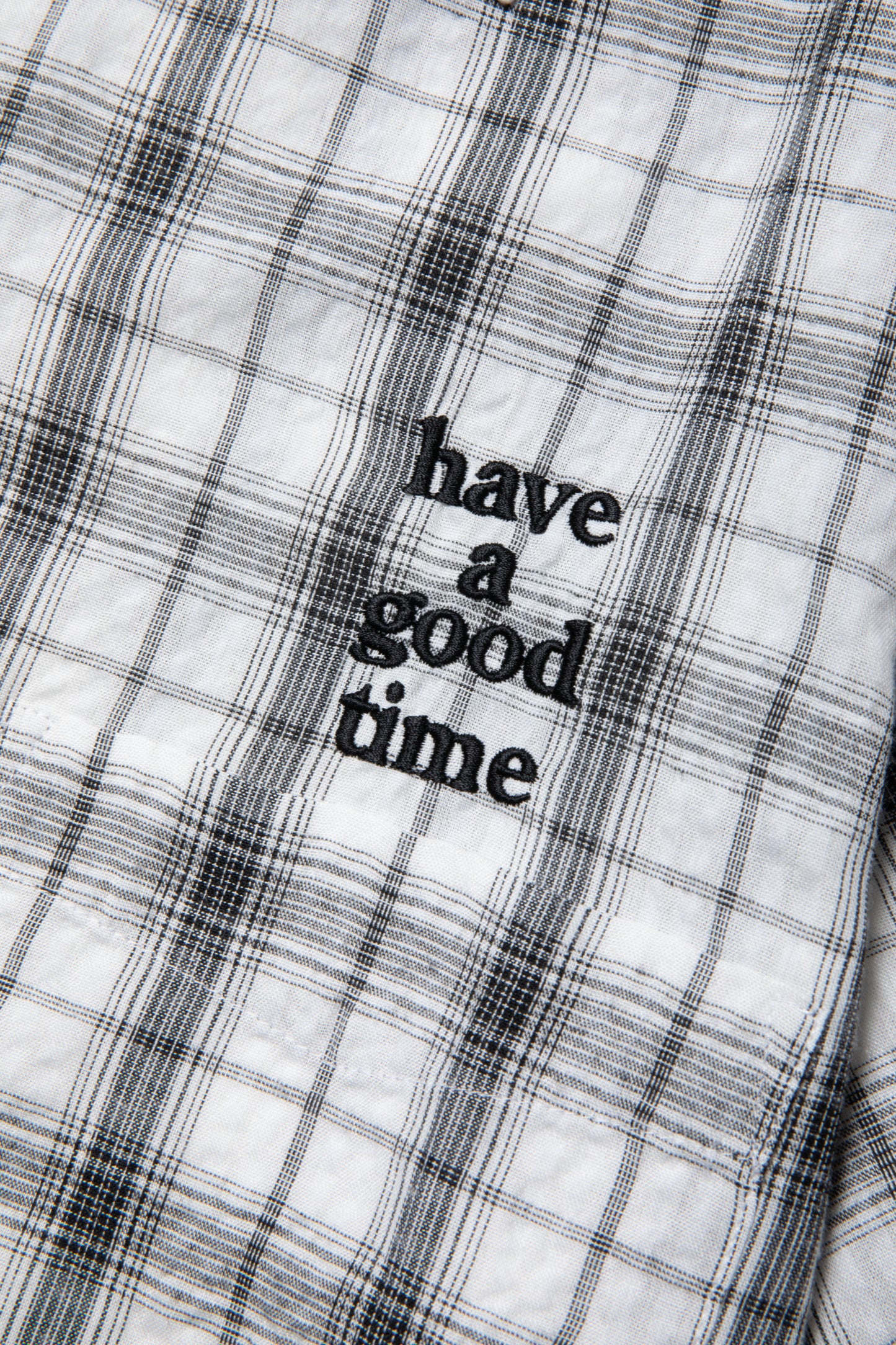 LOGO CHECK S/S SHIRT WHITE