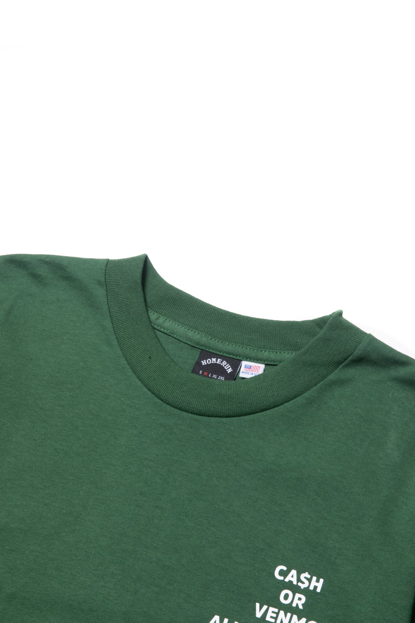 CASH OR VENMO S/S TEE GREEN