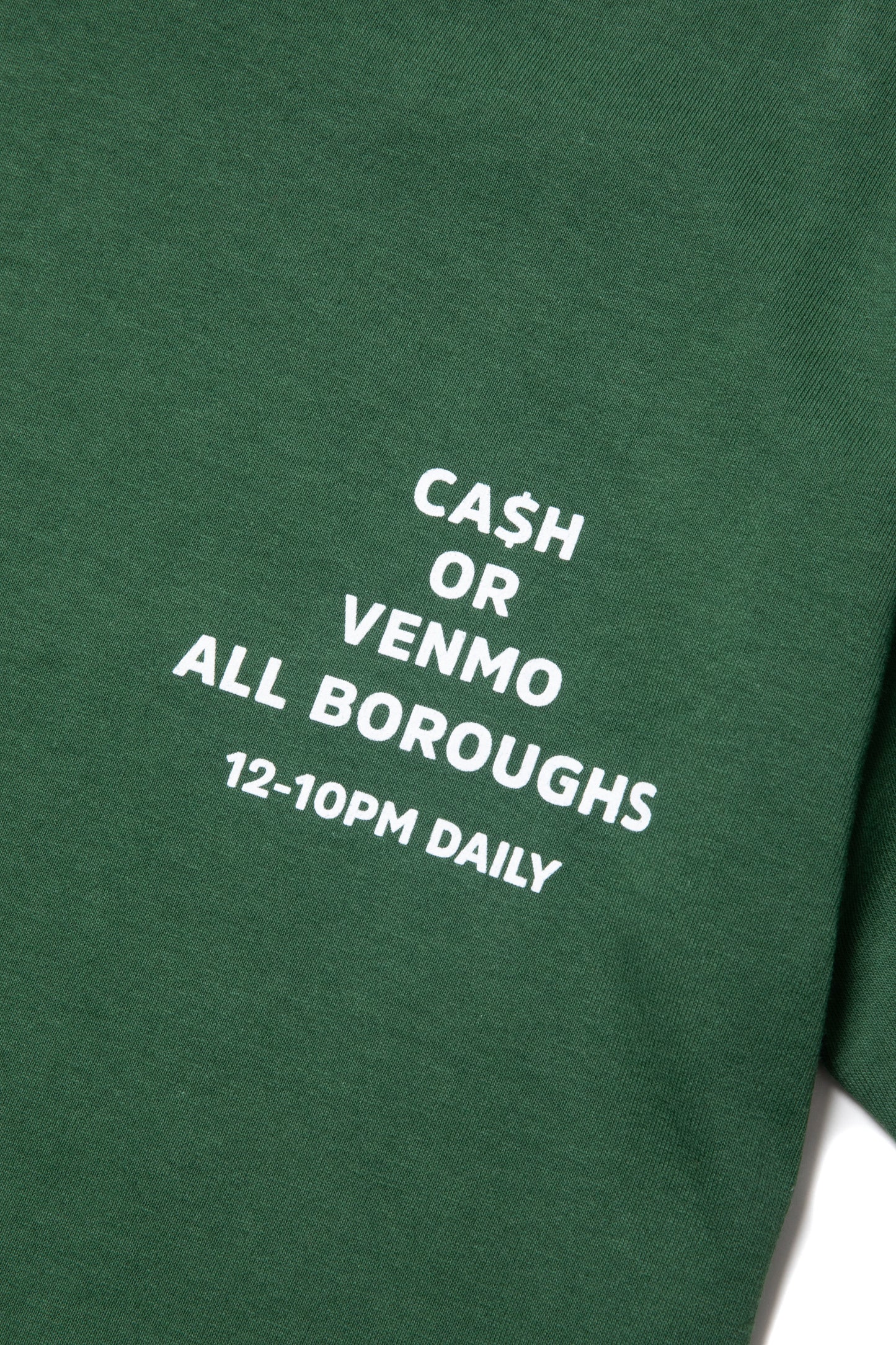 CASH OR VENMO S/S TEE GREEN