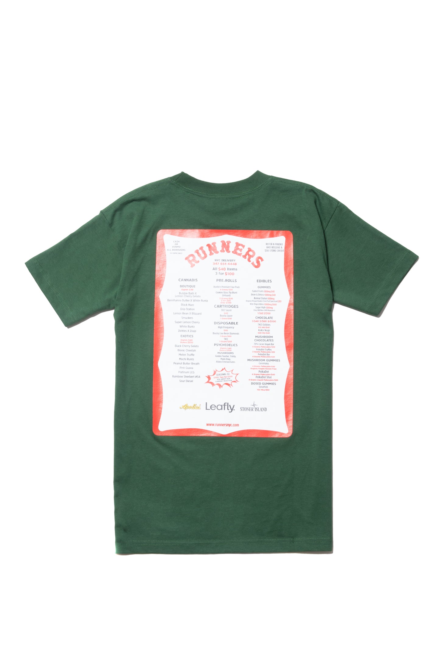 CASH OR VENMO S/S TEE GREEN