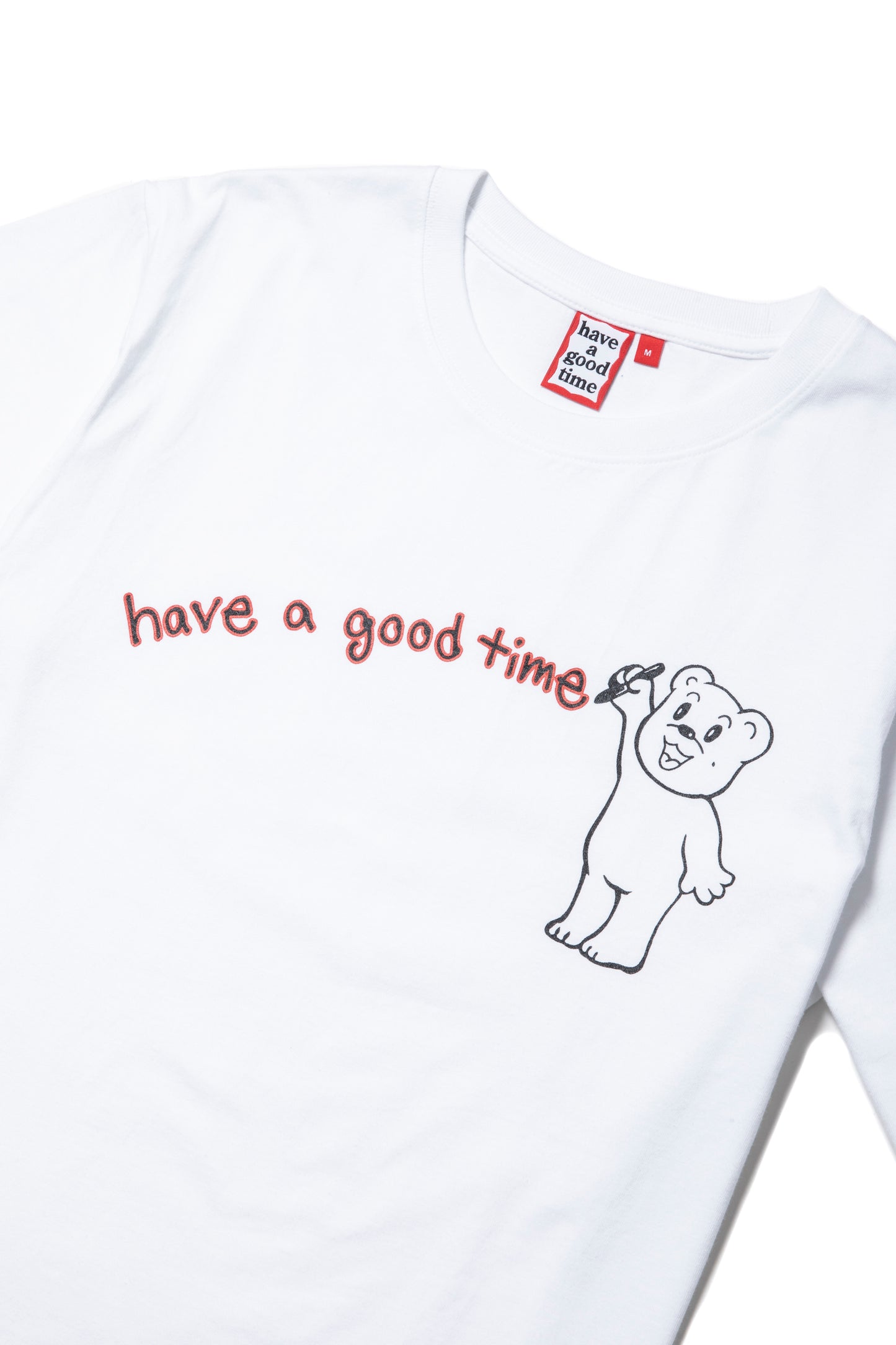 BEAR SCHOOL SIDE LOGO S/S TEE WHITE