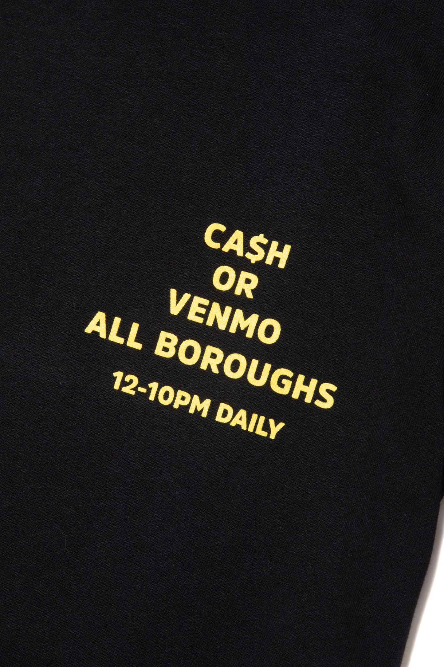 CASH OR VENMO S/S TEE BLACK