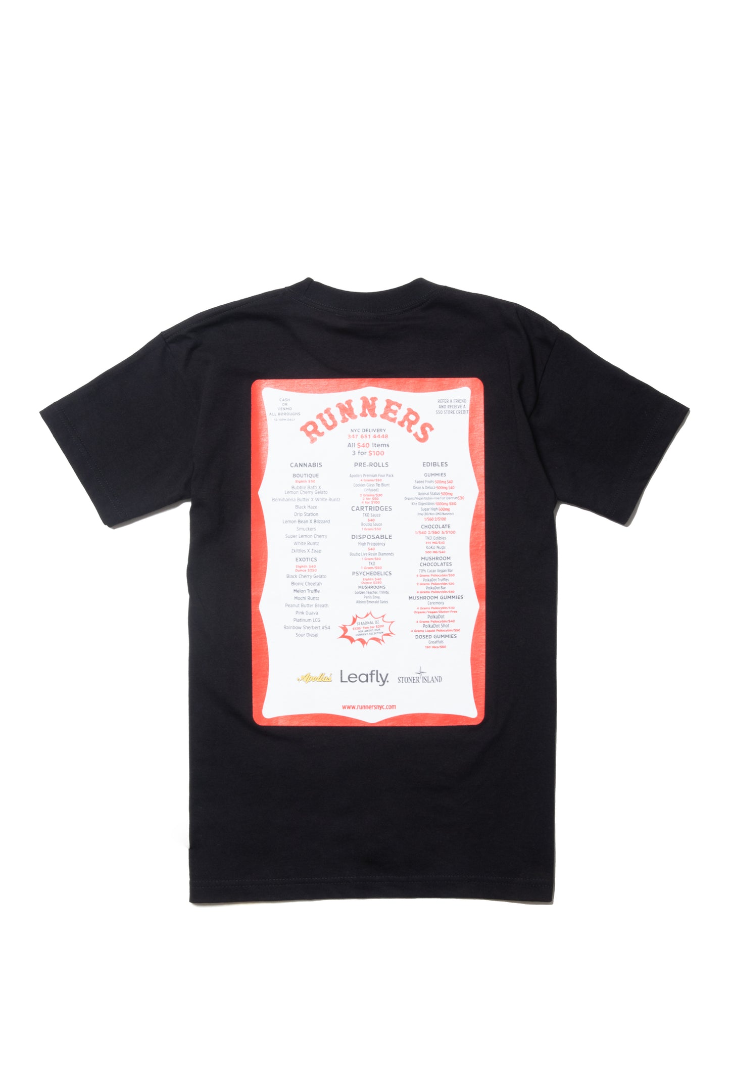 CASH OR VENMO S/S TEE BLACK