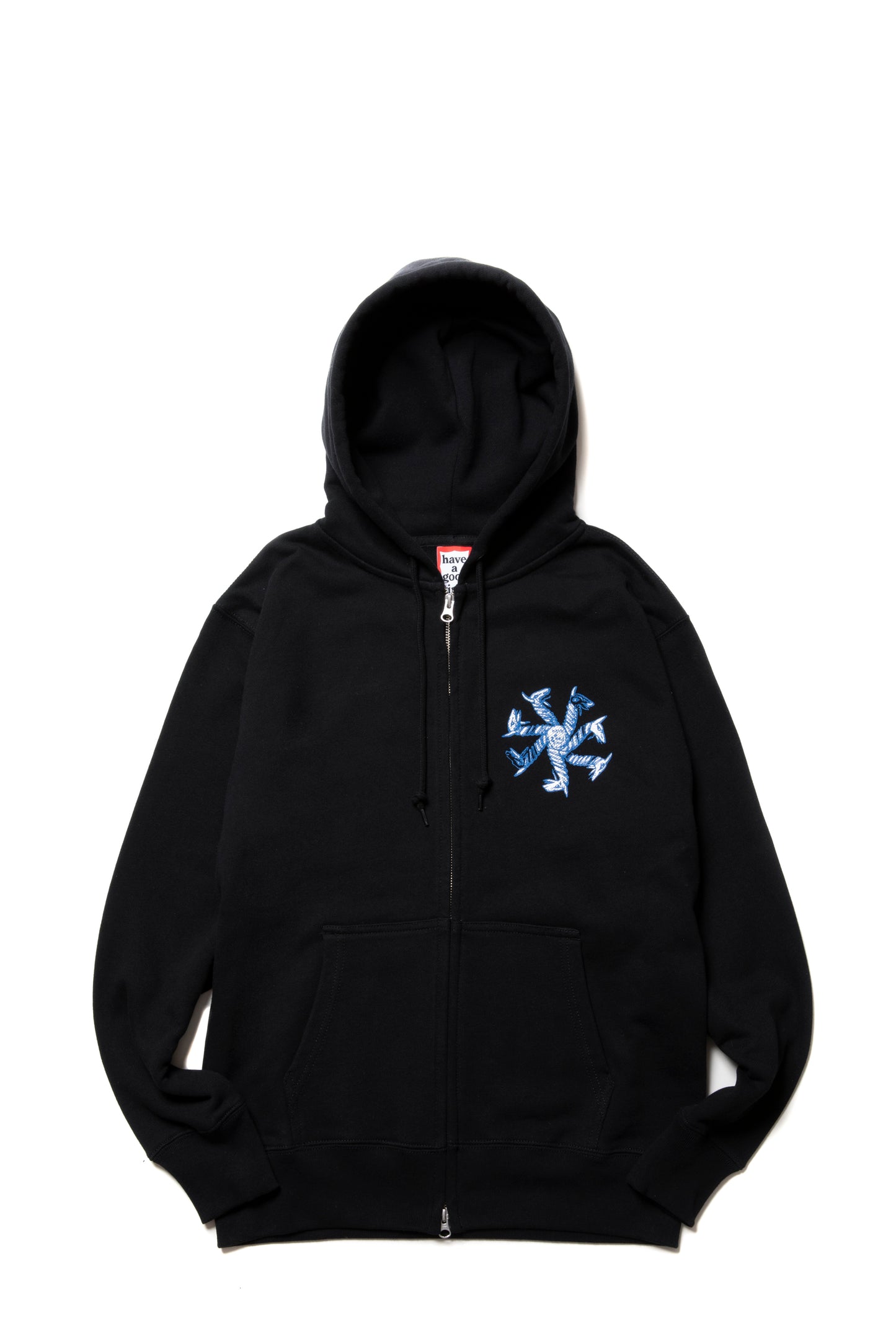CYCLING MONSTER ZIP UP HOODIE CO BLACK