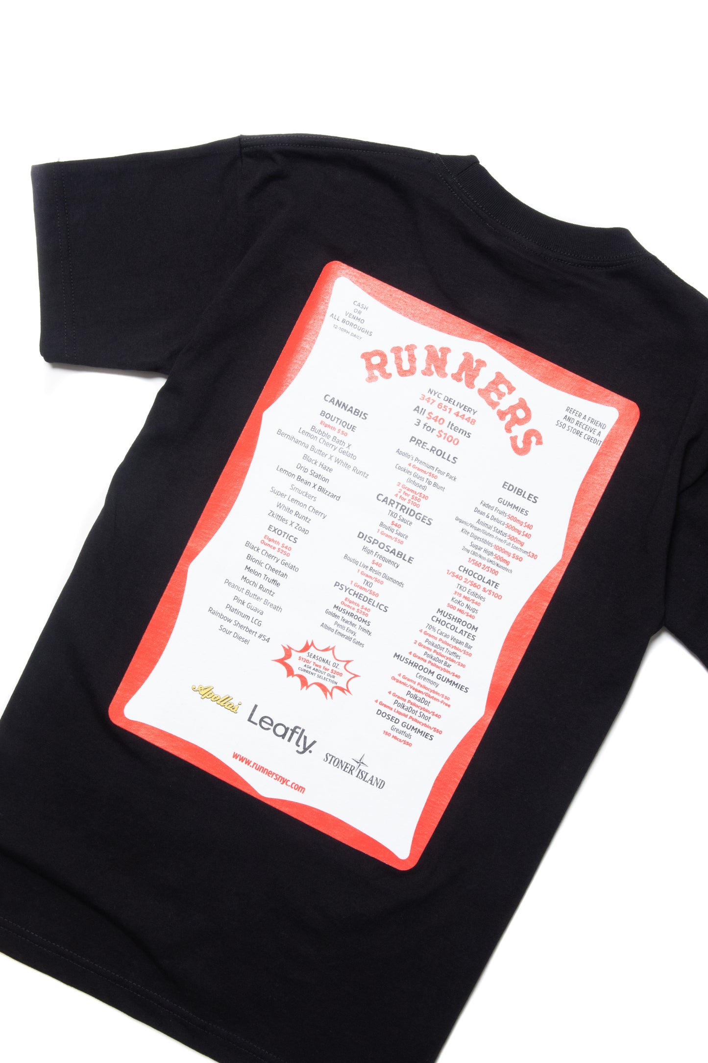 CASH OR VENMO S/S TEE BLACK