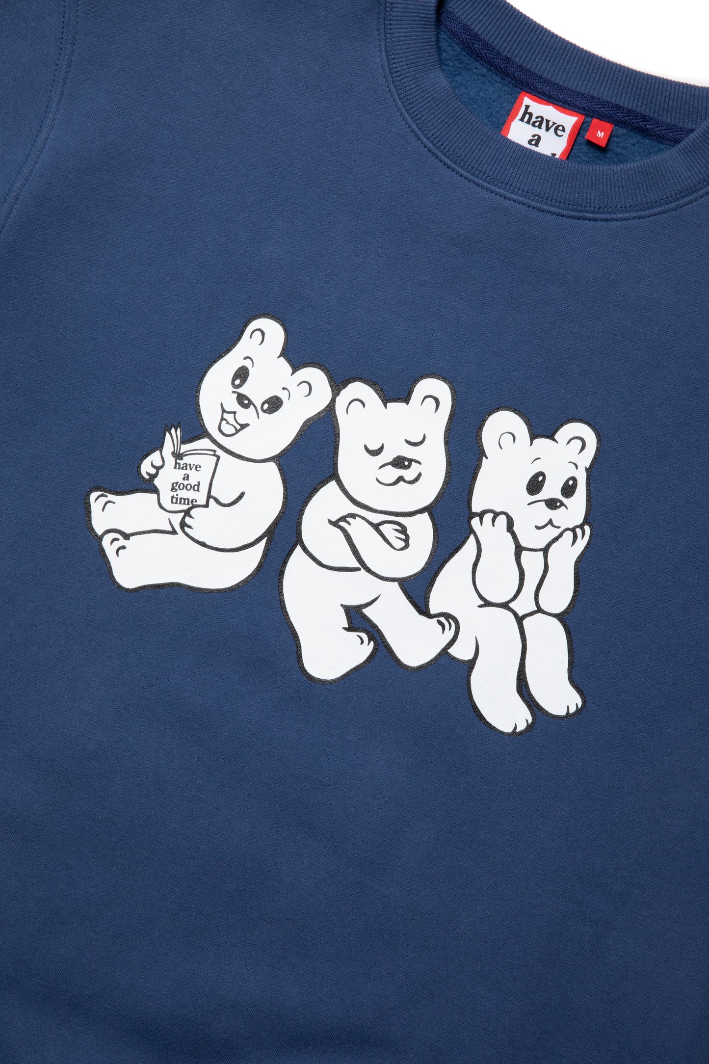 READING BEAR CREWNECK FL BLUE BERRY
