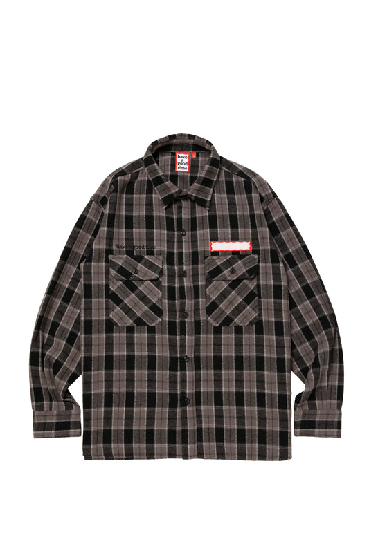 SIDE LOGO SIDE BLANK FRAME SHIRT BLACK