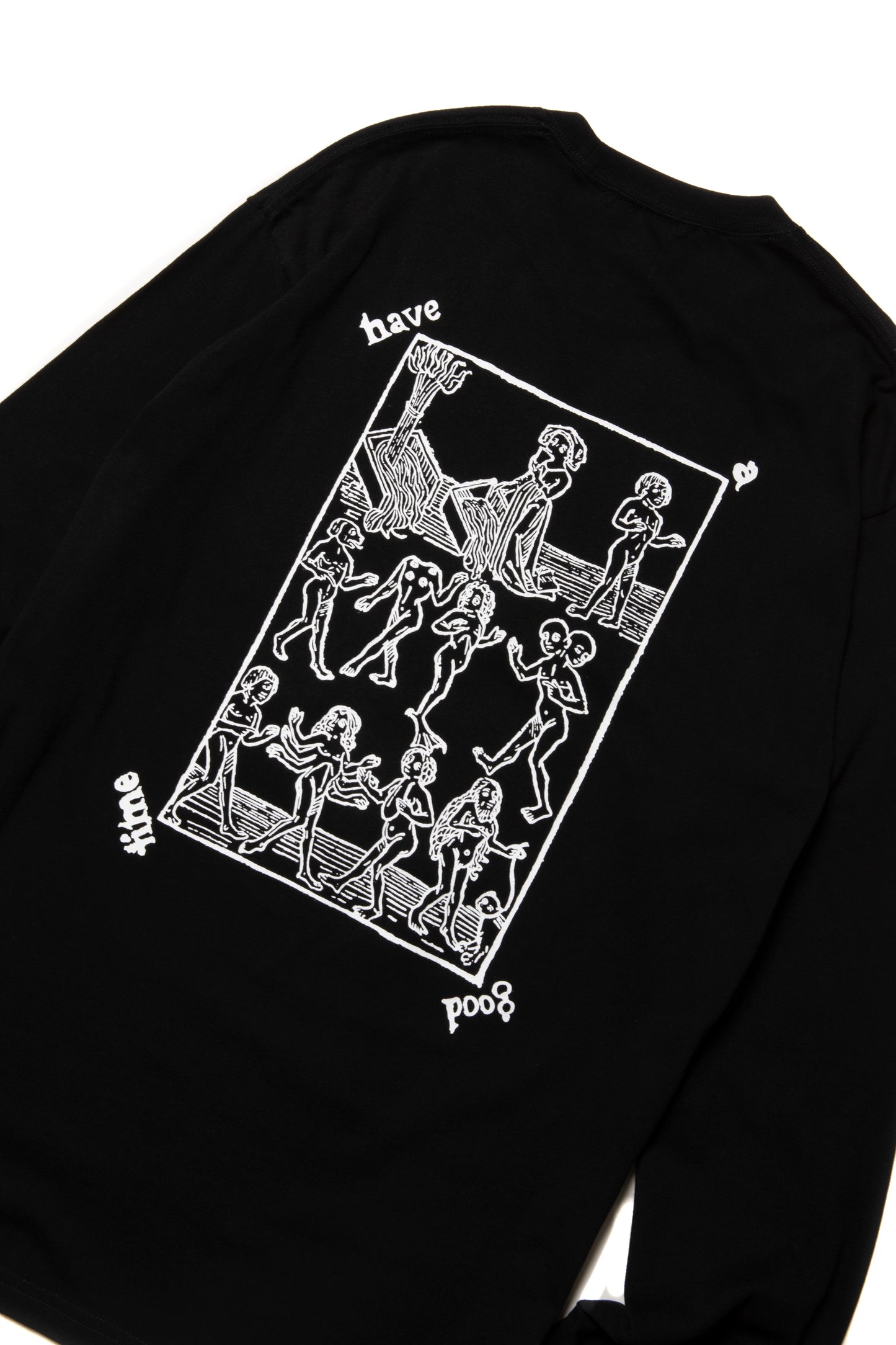 MEDIEVAL MONSTER LOGO L/S TEE BLACK