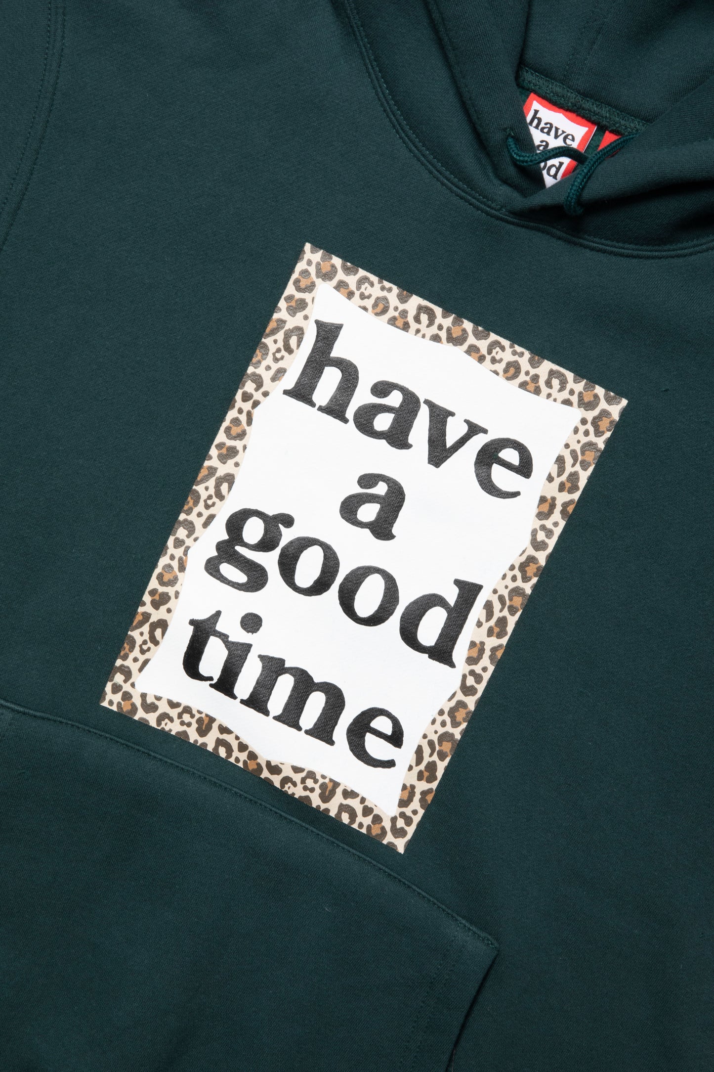 LEOPARD FRAME PULLOVER HOODIE FL MALACHITE GREEN