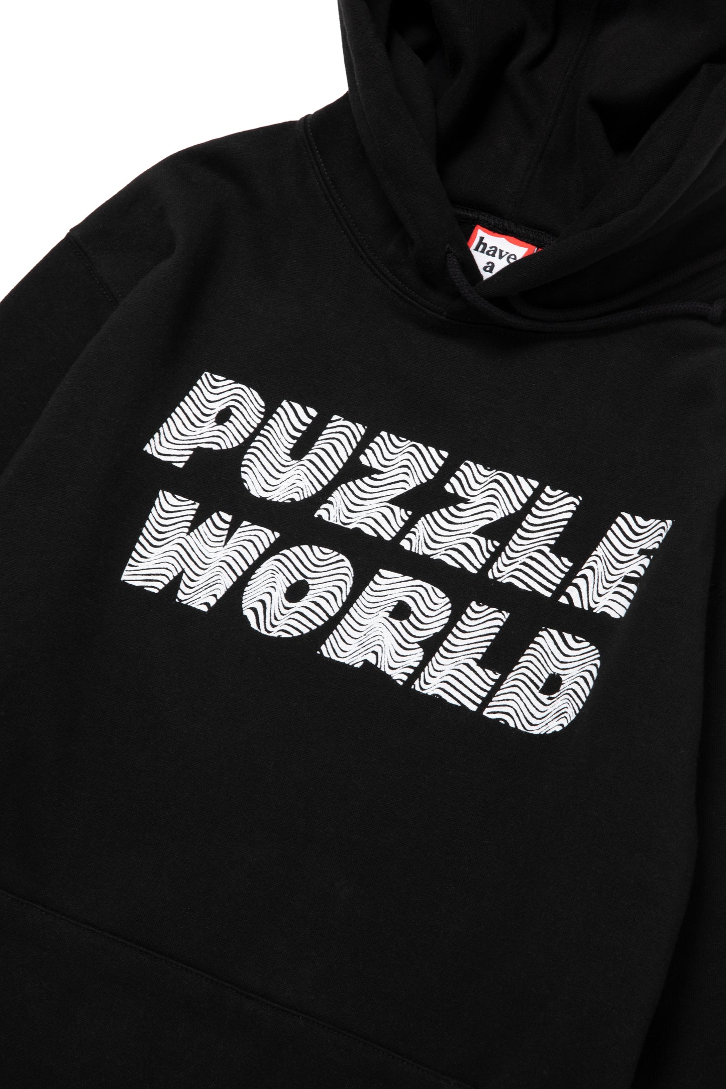 PUZZLE PULLOVER HOODIE FL BLACK
