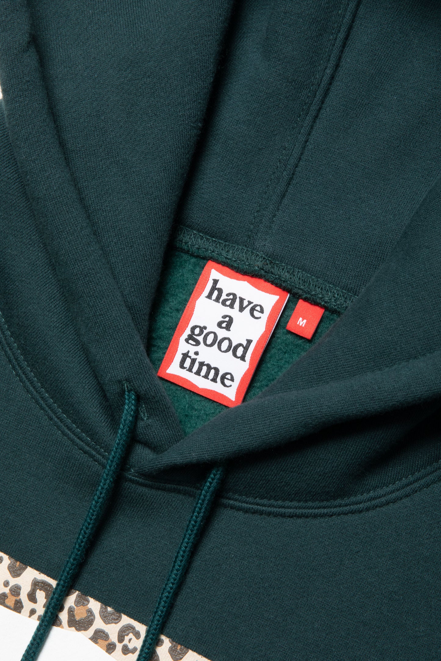 LEOPARD FRAME PULLOVER HOODIE FL MALACHITE GREEN