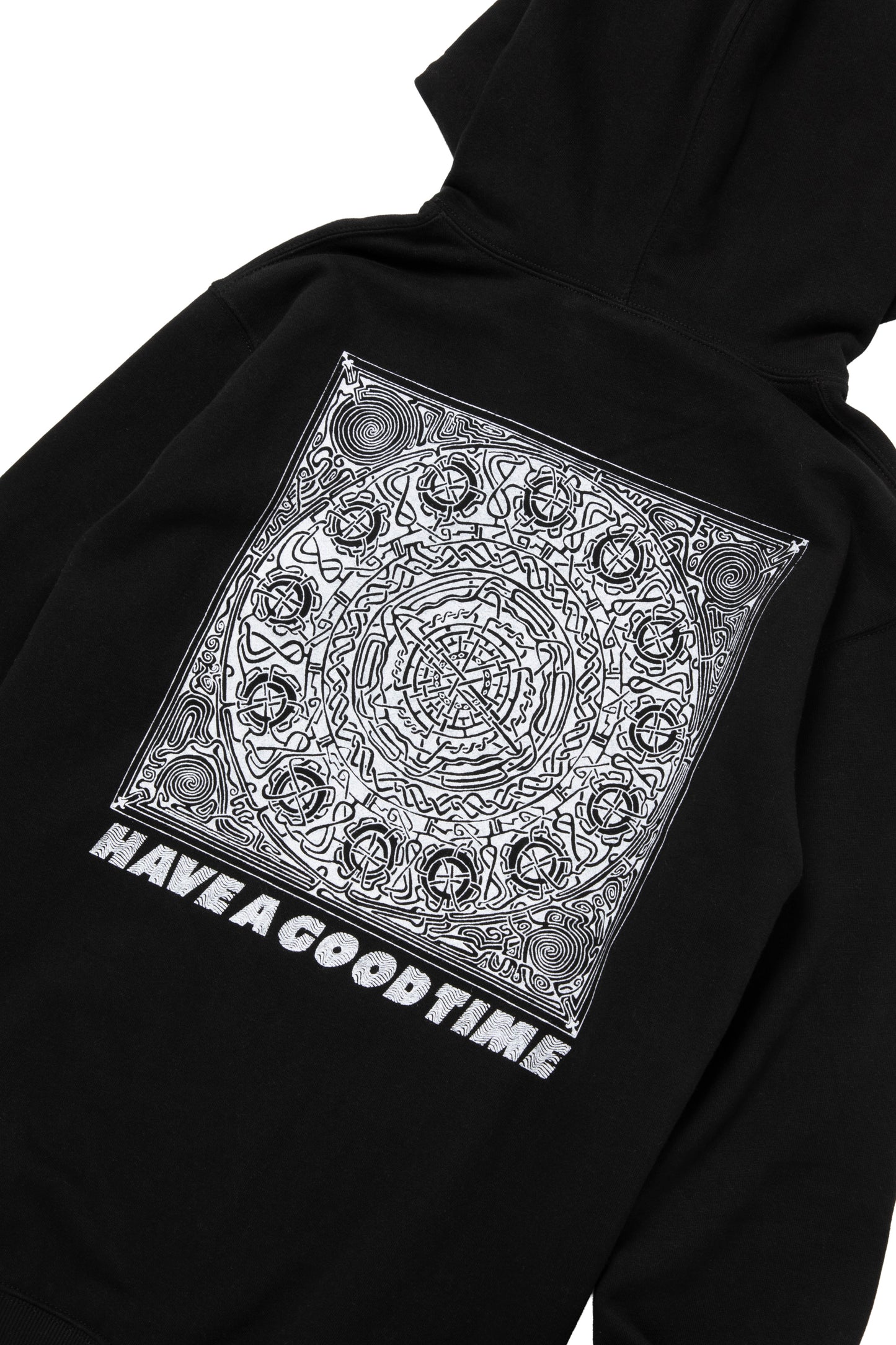 PUZZLE PULLOVER HOODIE FL BLACK