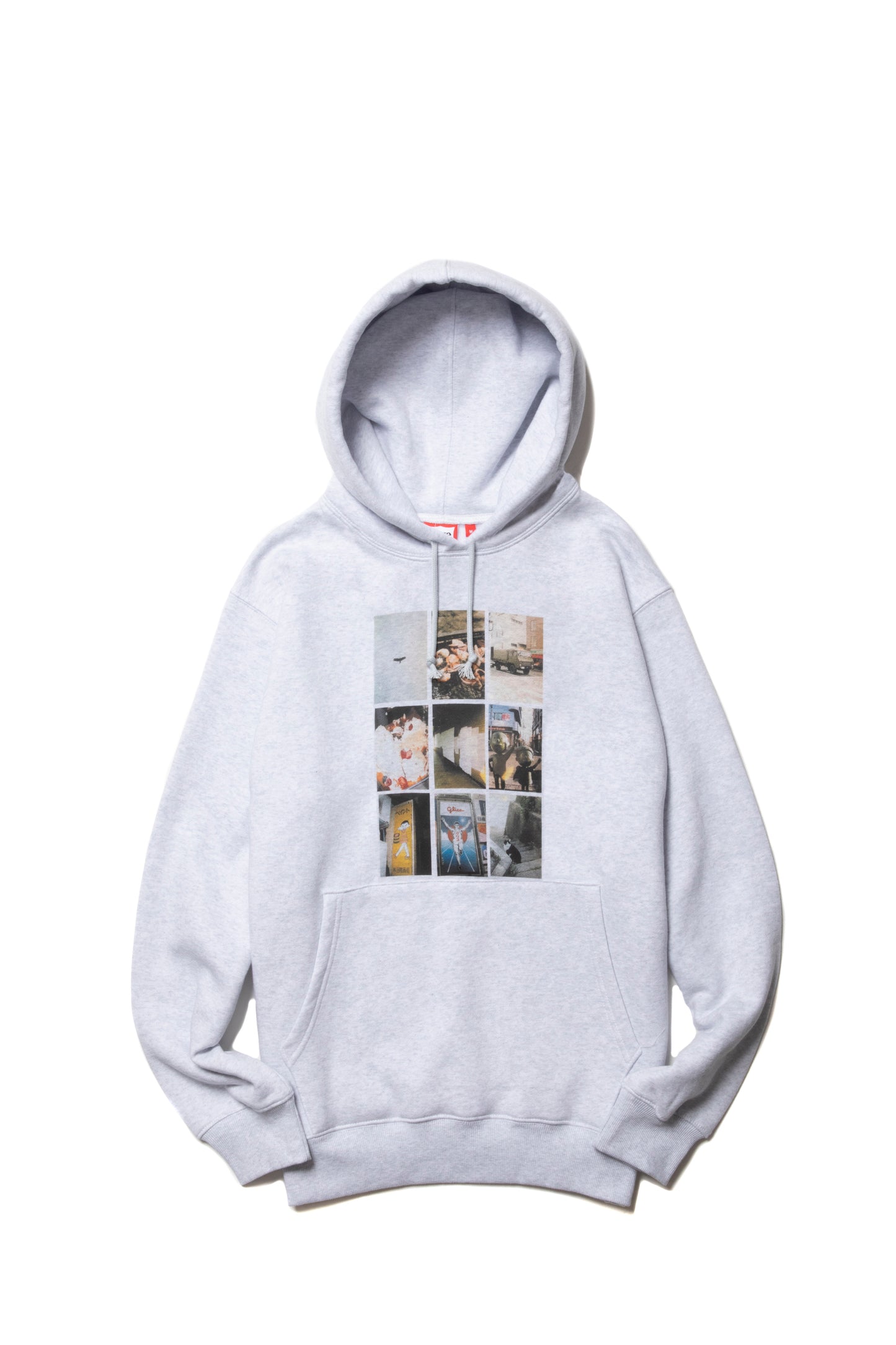 MULTI PHOTOS PULLOVER HOODIE FL ASH GRAY