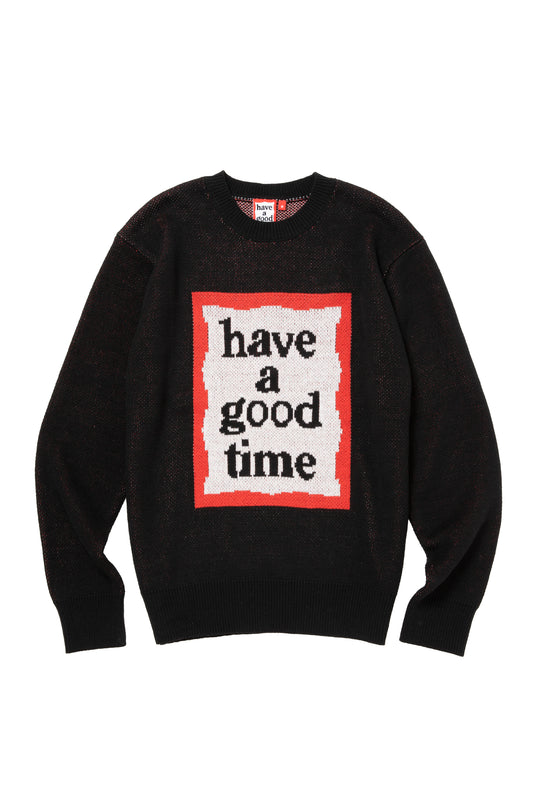 FRAME KNIT SWEATER BLACK