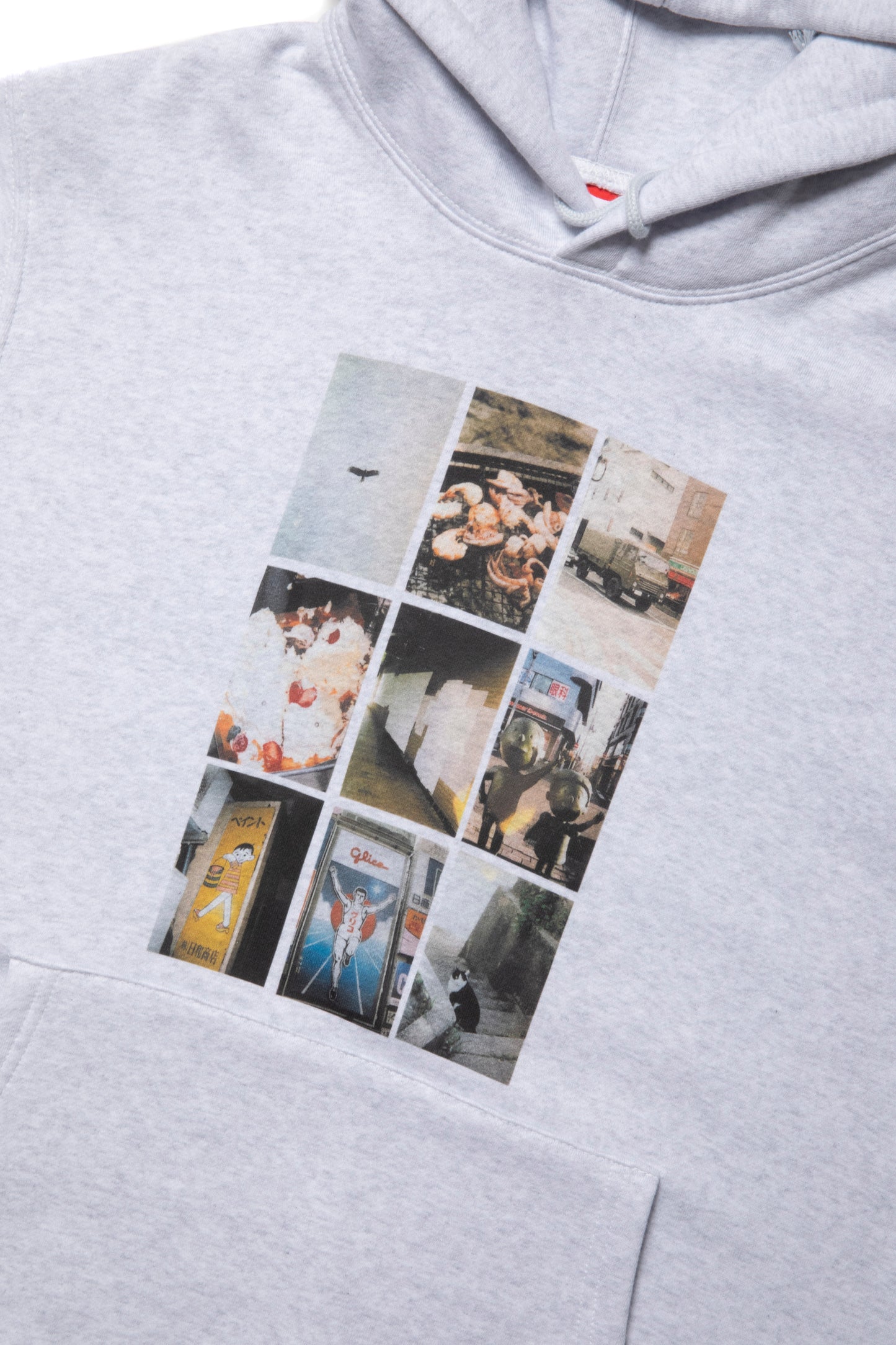 MULTI PHOTOS PULLOVER HOODIE FL ASH GRAY