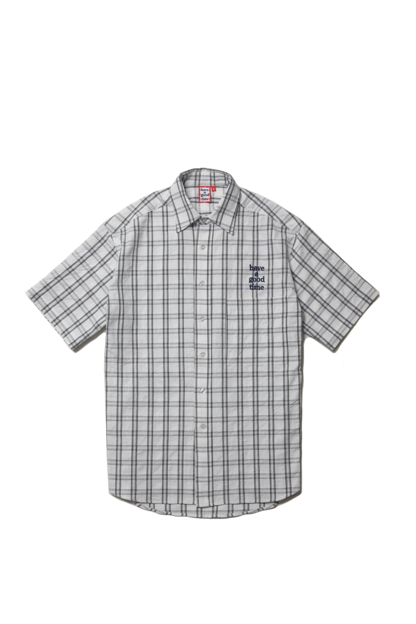 MINI LOGO S/S CHECK SHIRT WHITE