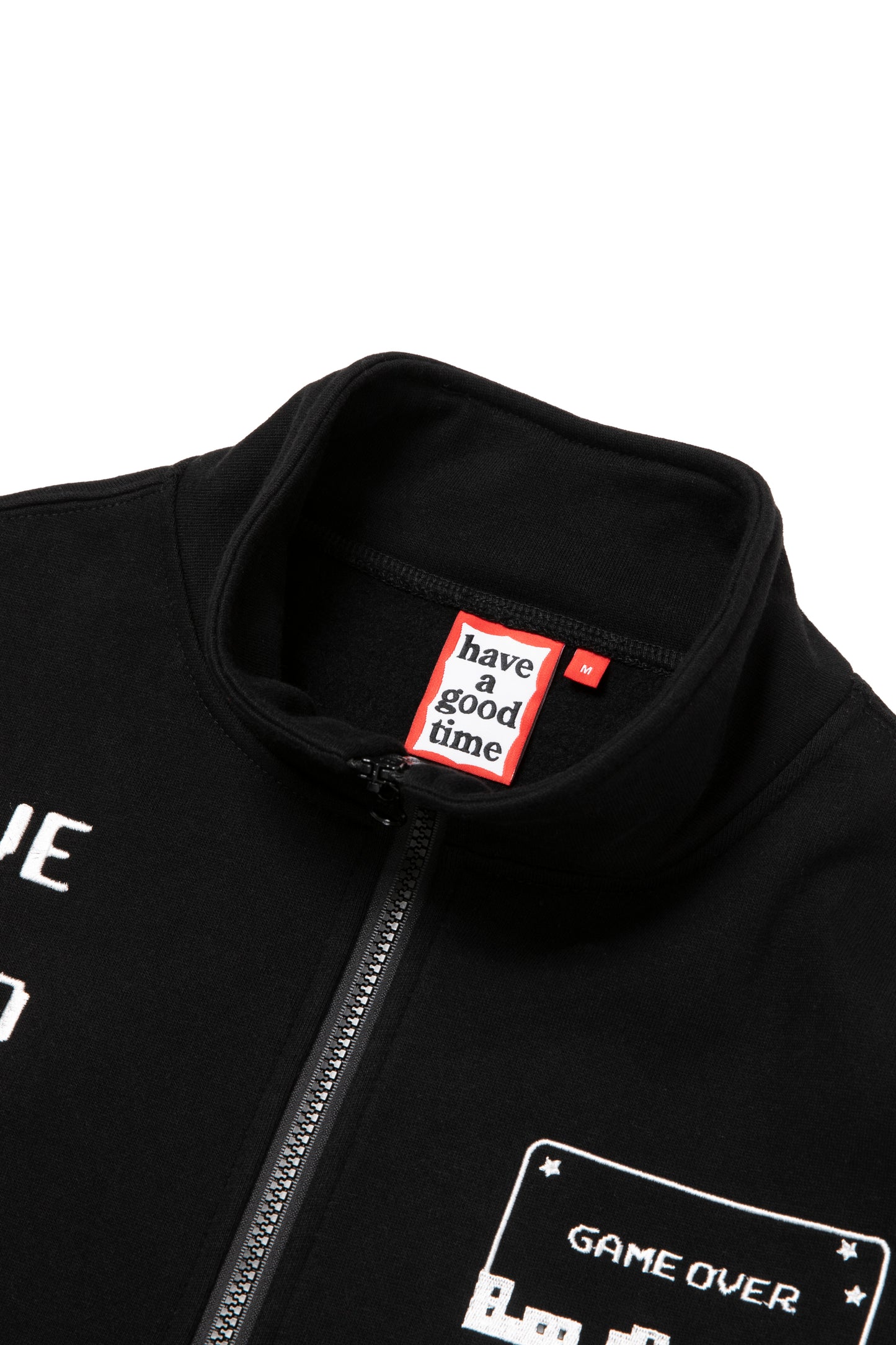 WHILE YOU WERE SLEEPING HALF-ZIP SWEATSHIRT FL BLACK