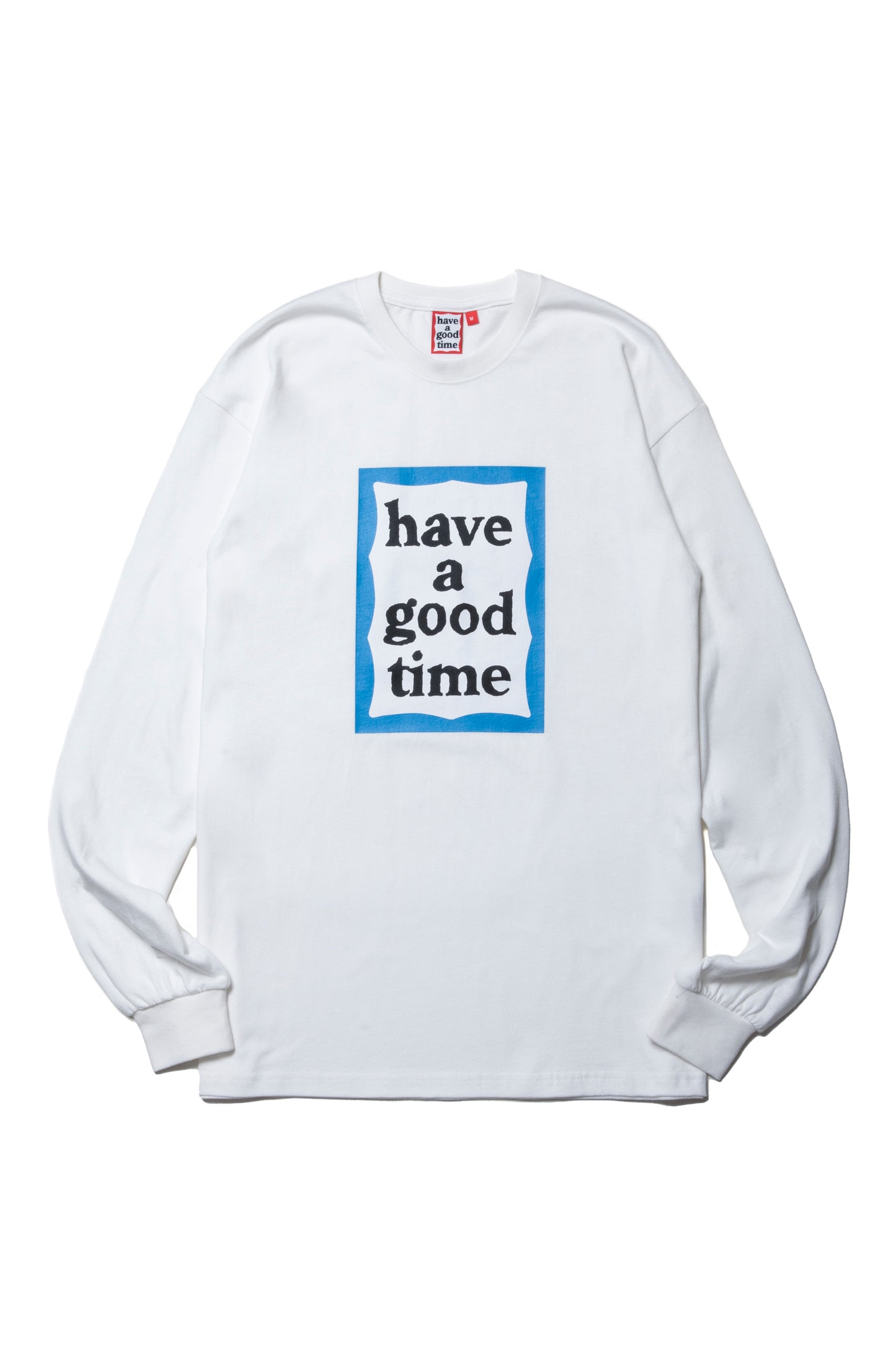 BLUE FRAME L/S TEE WHITE