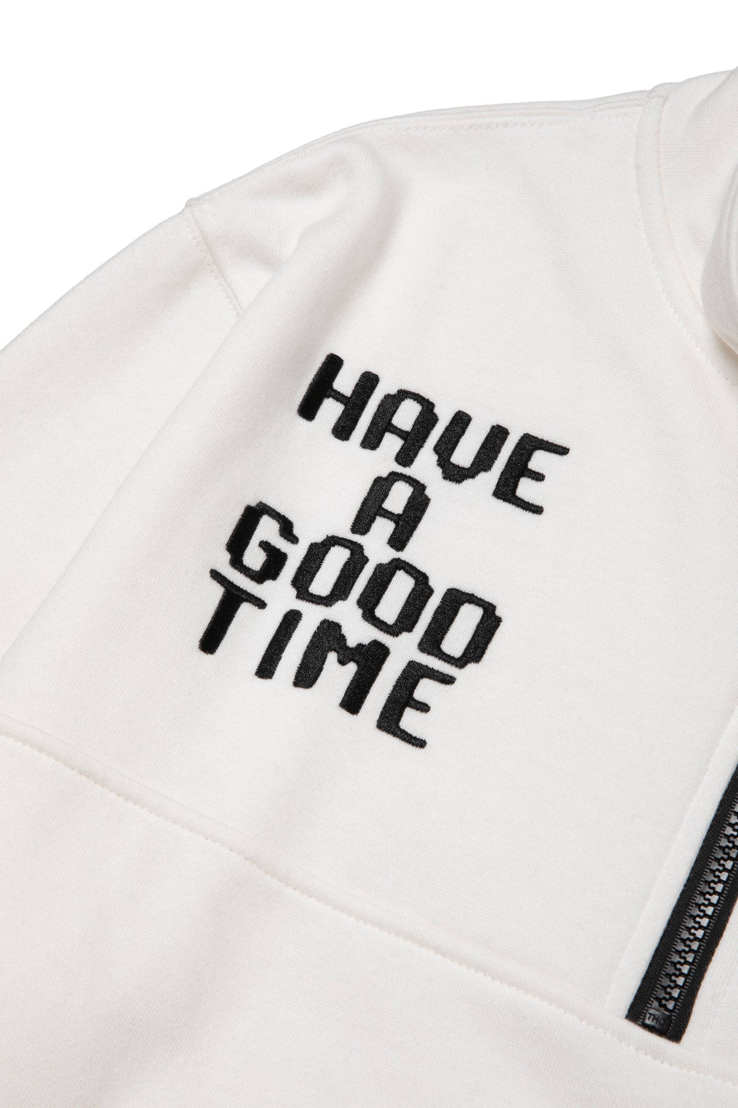 WHILE YOU WERE SLEEPING HALF-ZIP SWEATSHIRT FL WHITE
