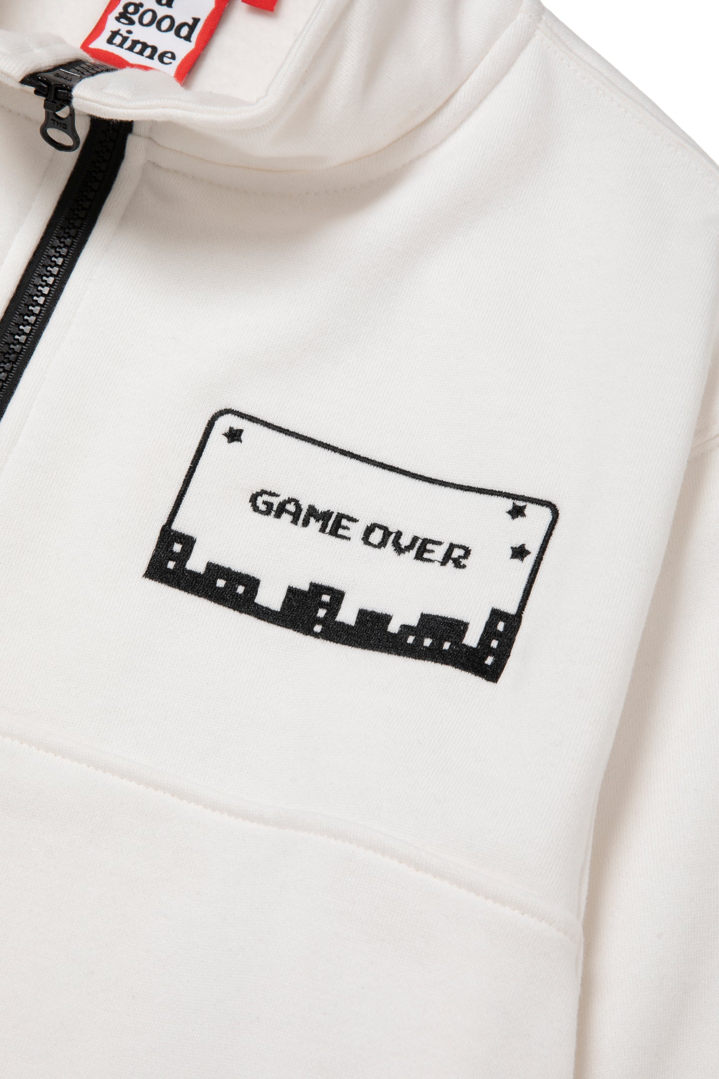 WHILE YOU WERE SLEEPING HALF-ZIP SWEATSHIRT FL WHITE