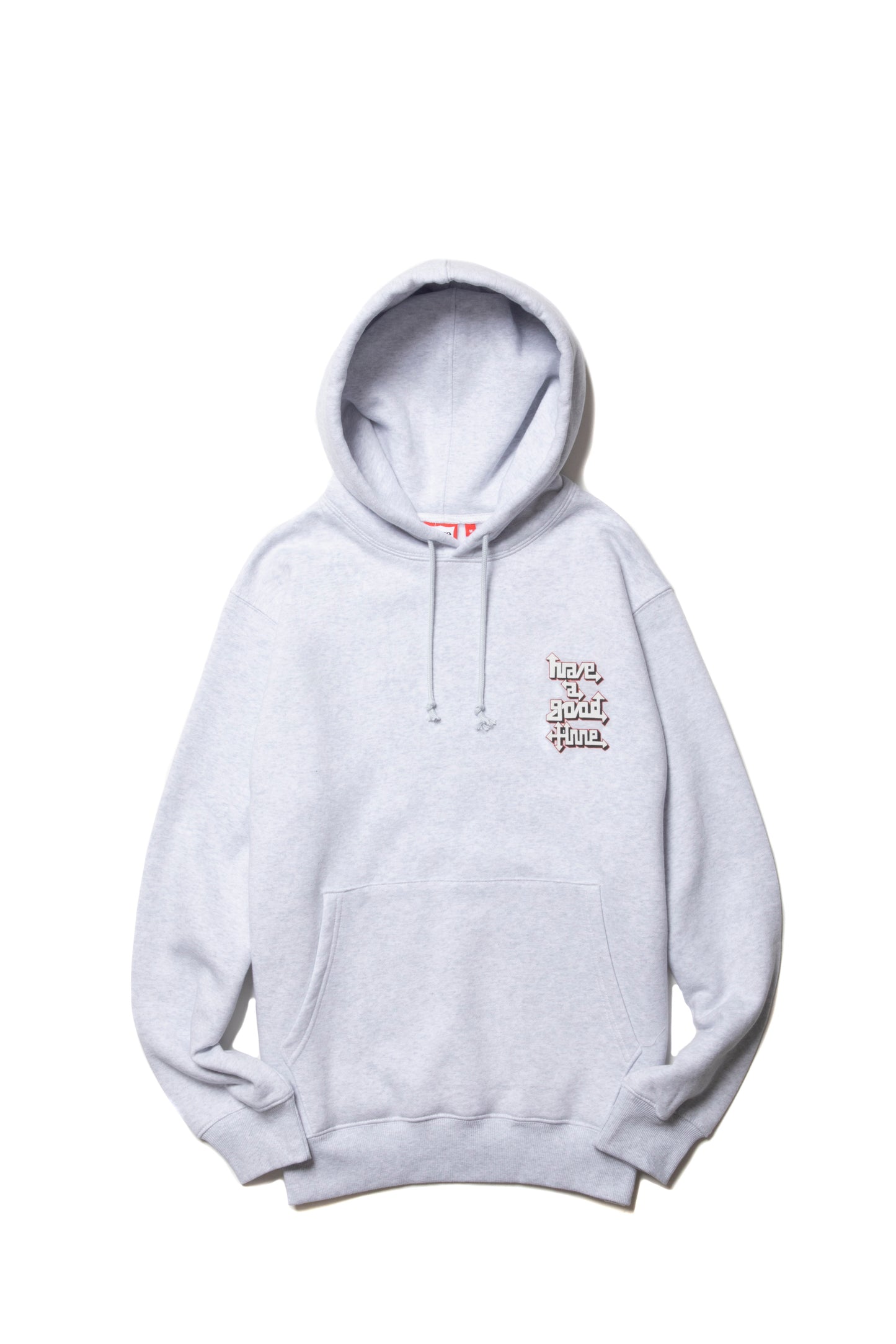 WILD GRAFFITI LOGO FLOCK PRINT PULLOVER HOODIE FL ASH GRAY