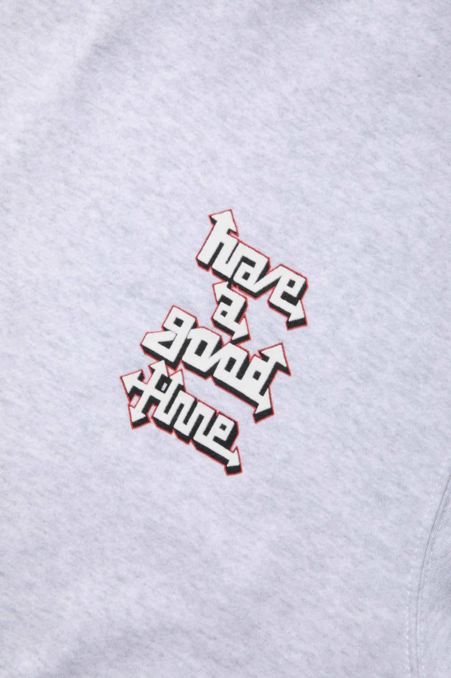 WILD GRAFFITI LOGO FLOCK PRINT PULLOVER HOODIE FL ASH GRAY