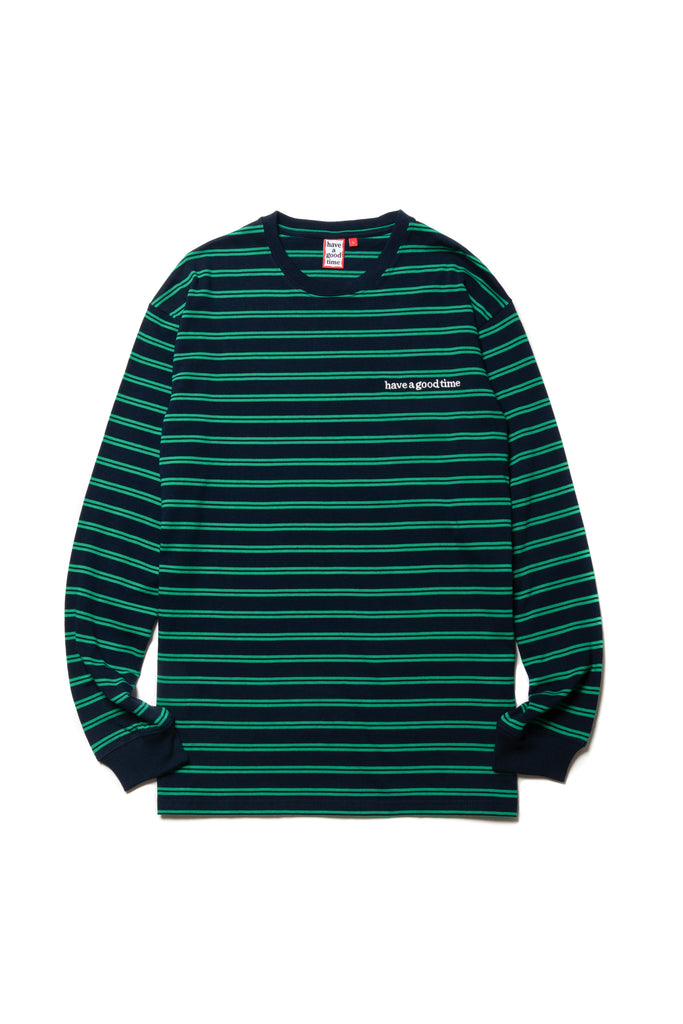 SIDE LOGO STRIPED L/S TEE GREEN