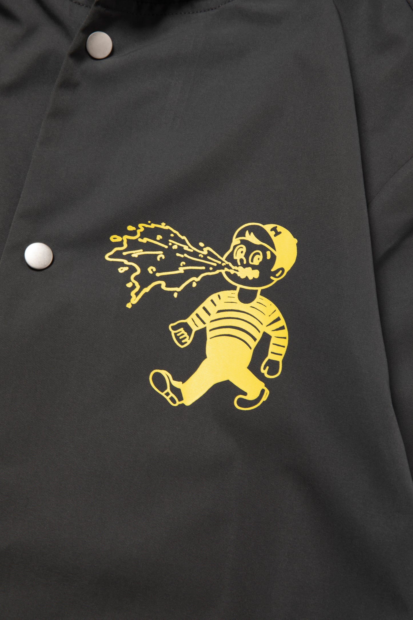 THROW UP MAN HOODED JACKET SMOKY BLACK