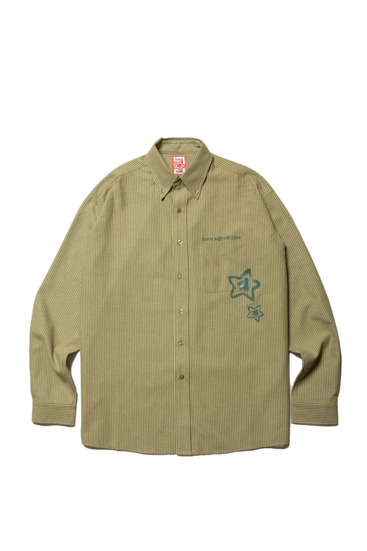 STAR TEAM x have a good time OXFORD SHIRT MILITARY GREEN