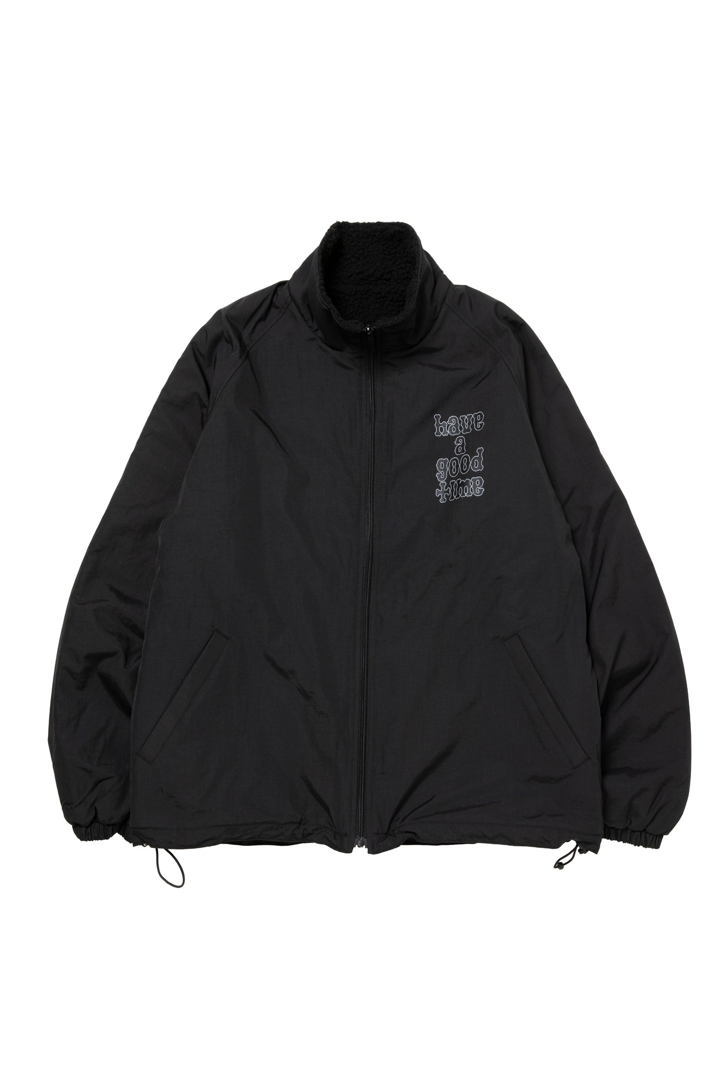 PLAYBALL LOGO REVERSIBLE BOA JACKET BLACK