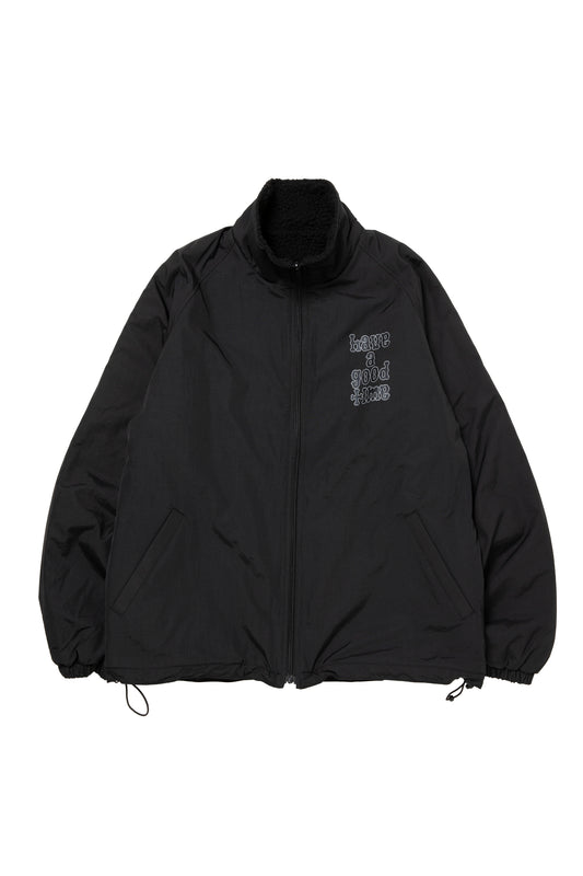 PLAYBALL LOGO REVERSIBLE BOA JACKET BLACK
