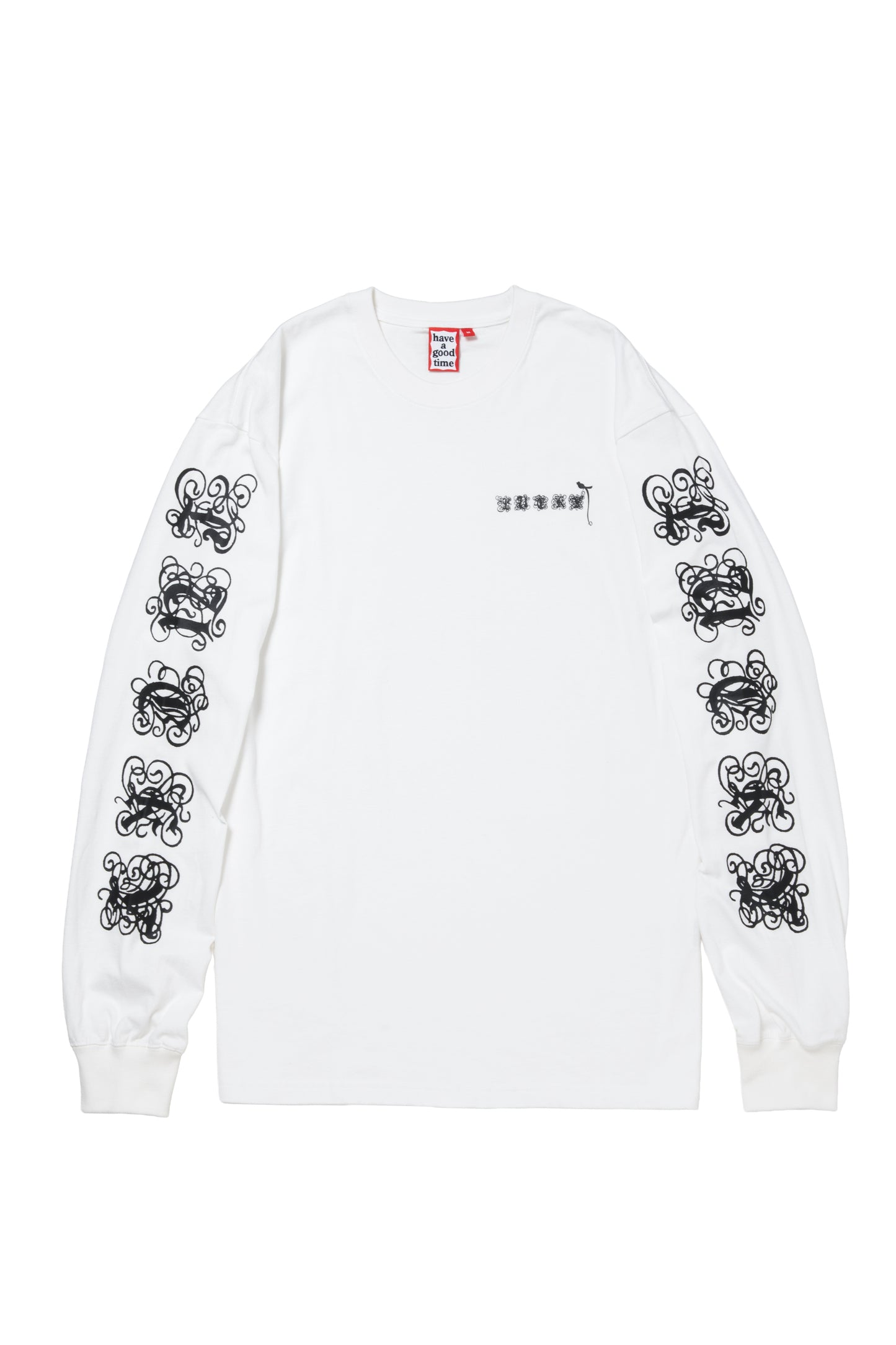 LUCKY LOGO L/S TEE WHITE