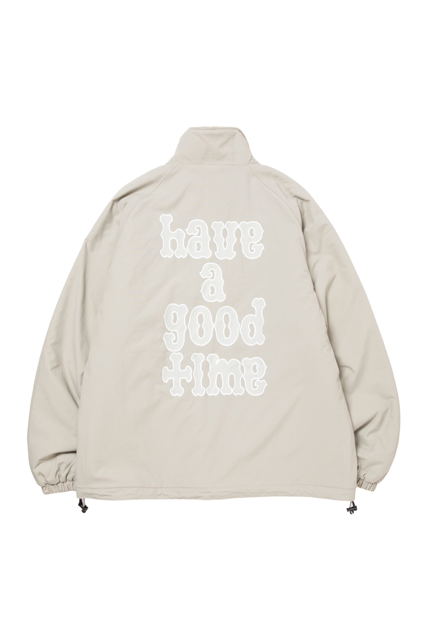 PLAYBALL LOGO REVERSIBLE BOA JACKET BEIGE