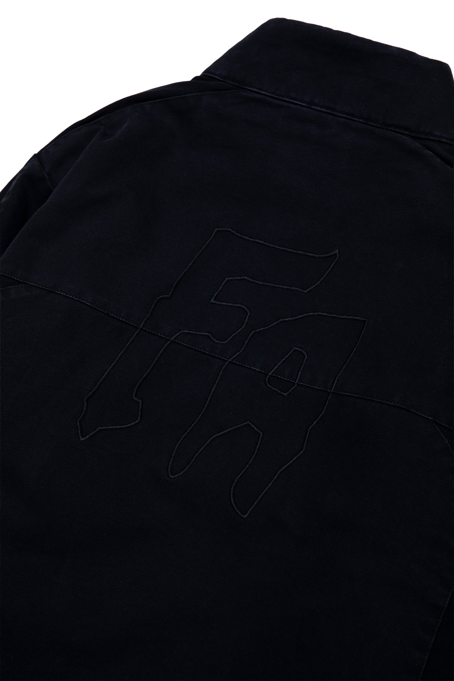 WAXED PUFFER JACKET BLACK