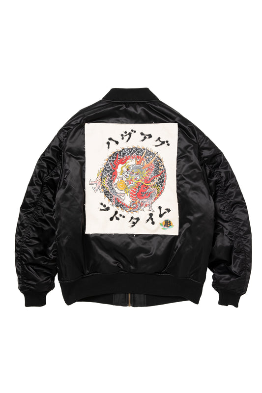 DRAGON CIRCLE REVERSINLE MA-1 JACKET BLACK