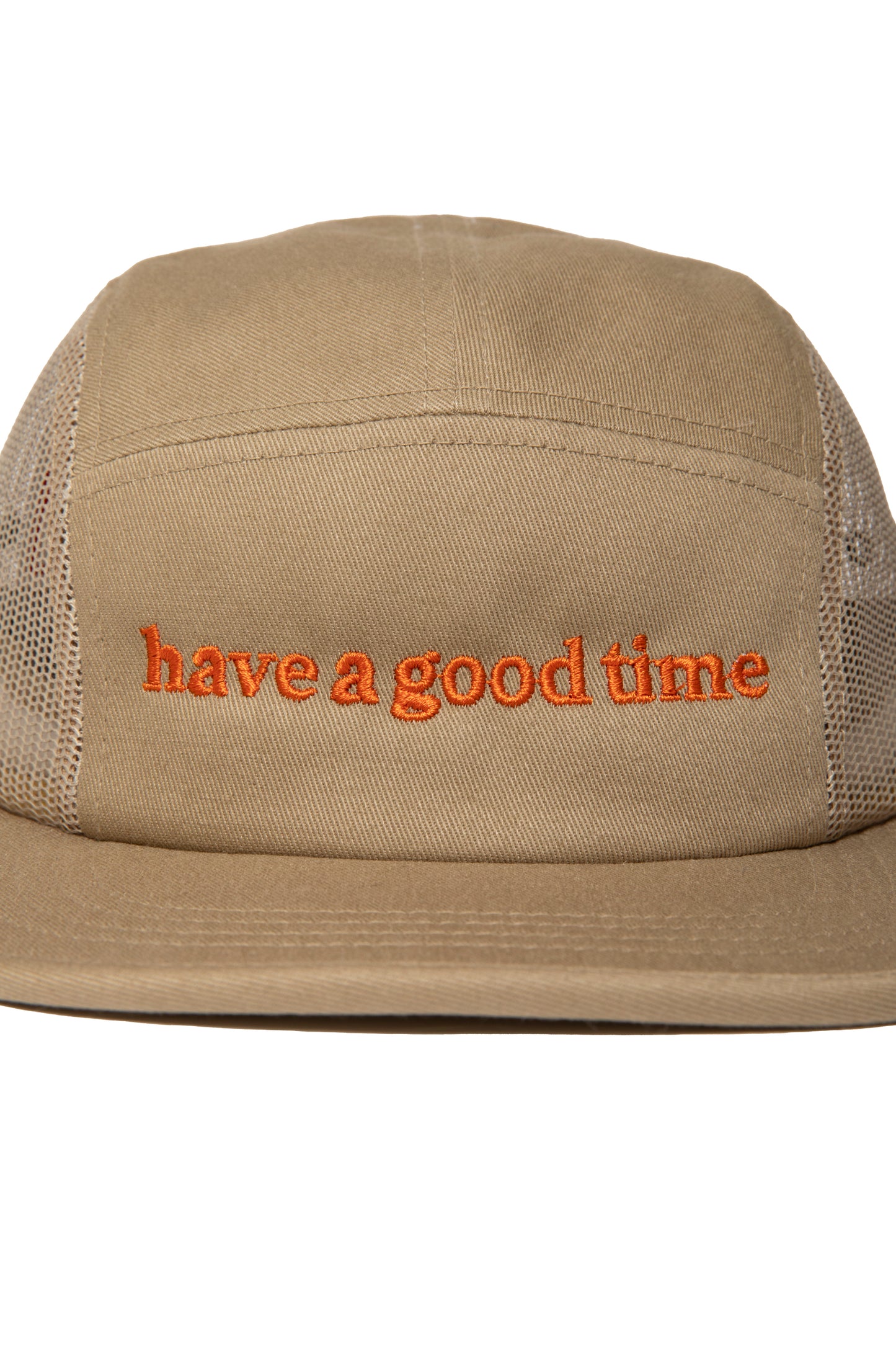 SIDE LOGO EMB MESH JOCKEY CAP KHAKI