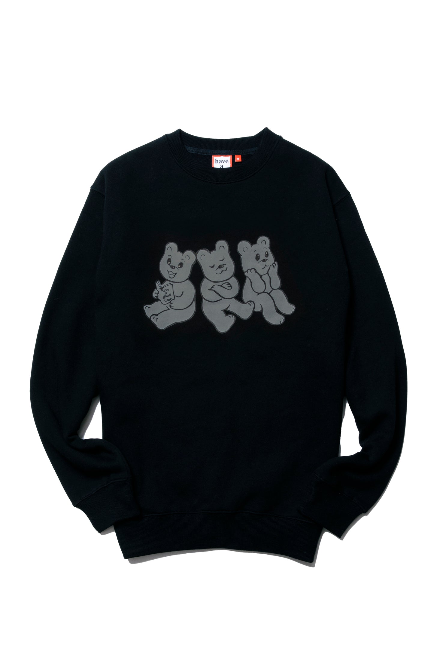 READING BEAR CREWNECK FL BLACK