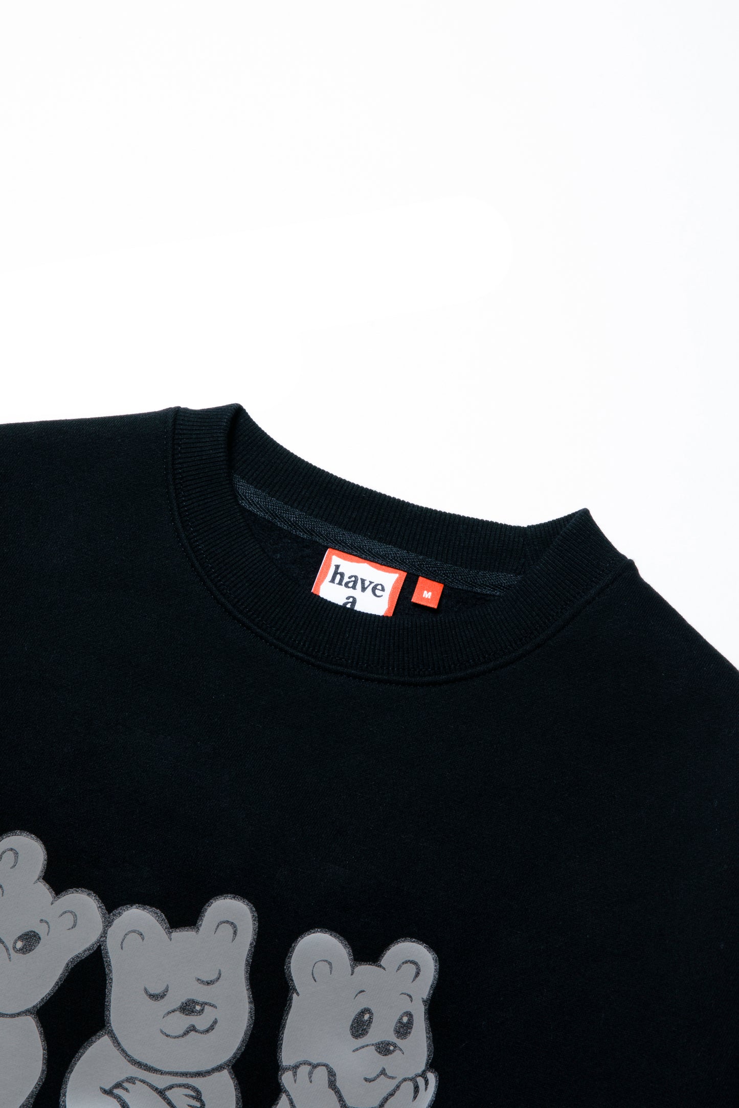 READING BEAR CREWNECK FL BLACK