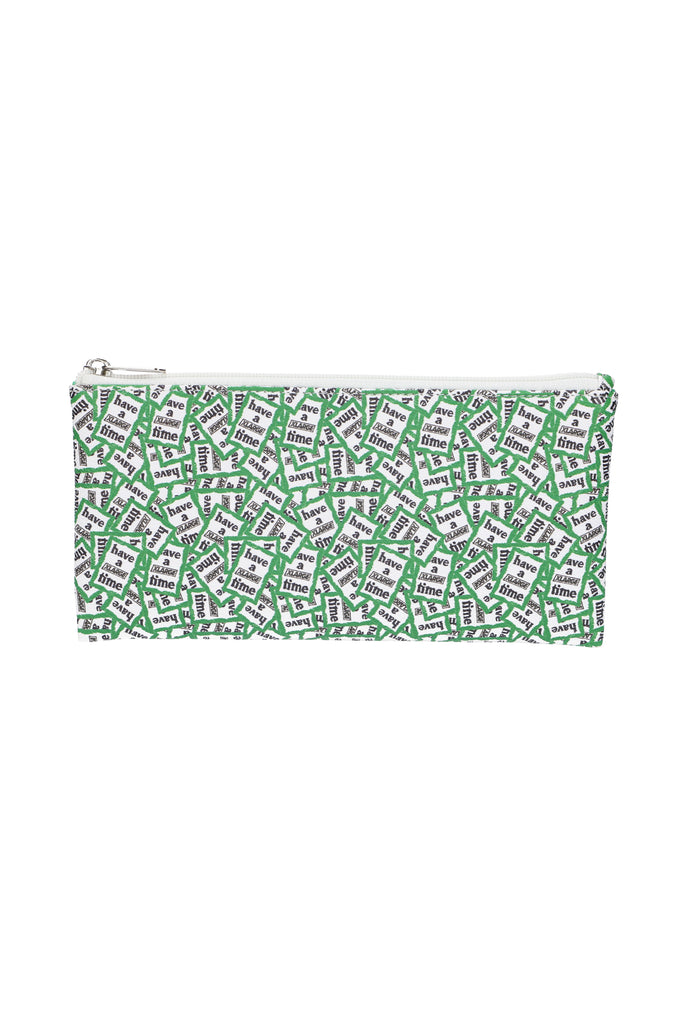 XLARGE x HAVE A GOOD TIME FLAT POUCH GREEN