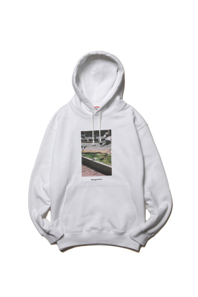 THINK GOOD TIME PULLOVER HOODIE WHITE