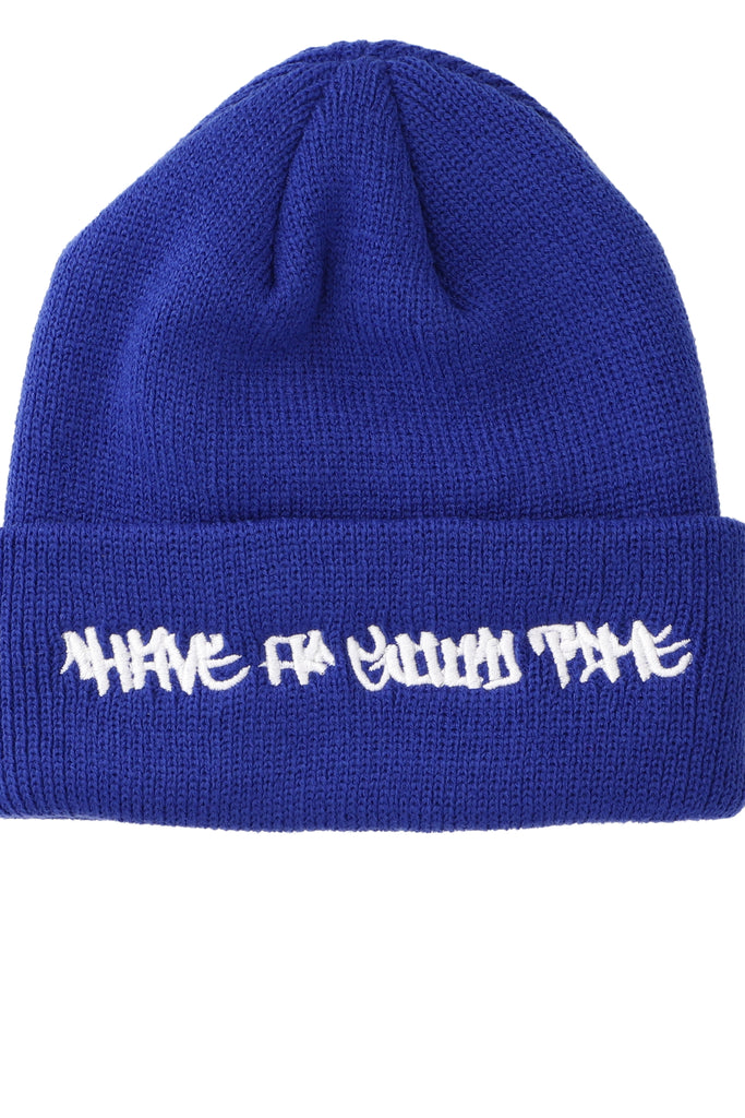 HANDSTYLE SIDE LOGO BEANIE BLUE – have a good time