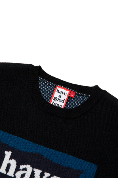 STAR TEAM x have a good time KNIT SWEATER BLACK