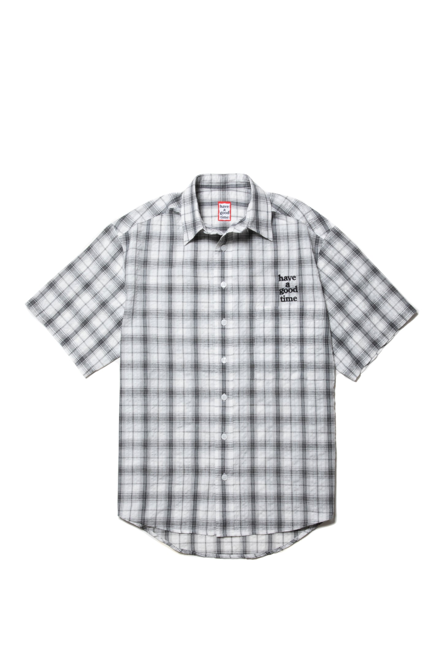 LOGO CHECK S/S SHIRT WHITE