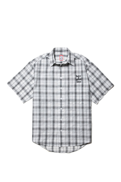 LOGO CHECK S/S SHIRT WHITE