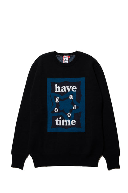 STAR TEAM x have a good time KNIT SWEATER BLACK