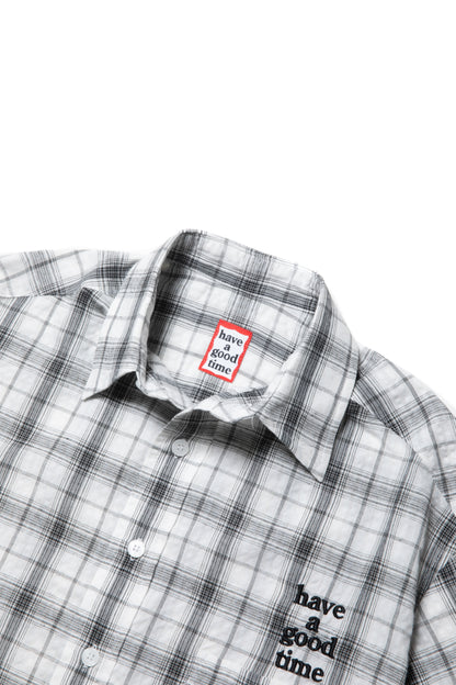 LOGO CHECK S/S SHIRT WHITE