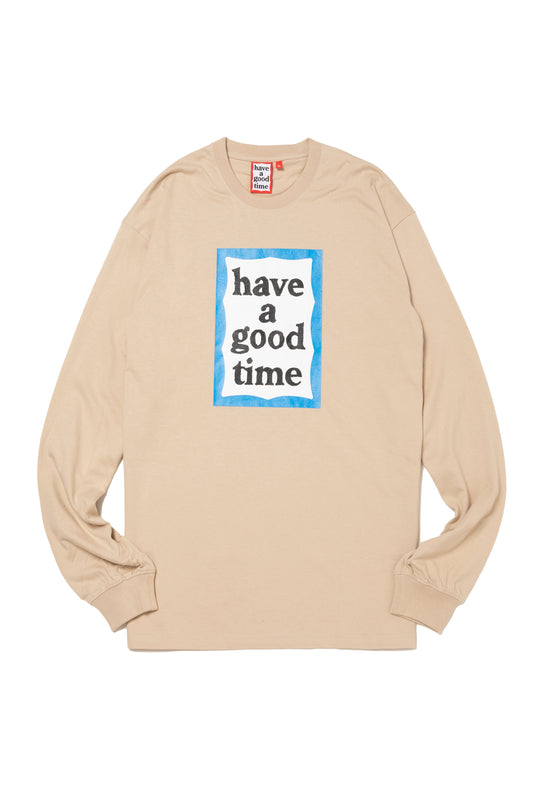 BLUE FRAME L/S TEE BISCOTTI